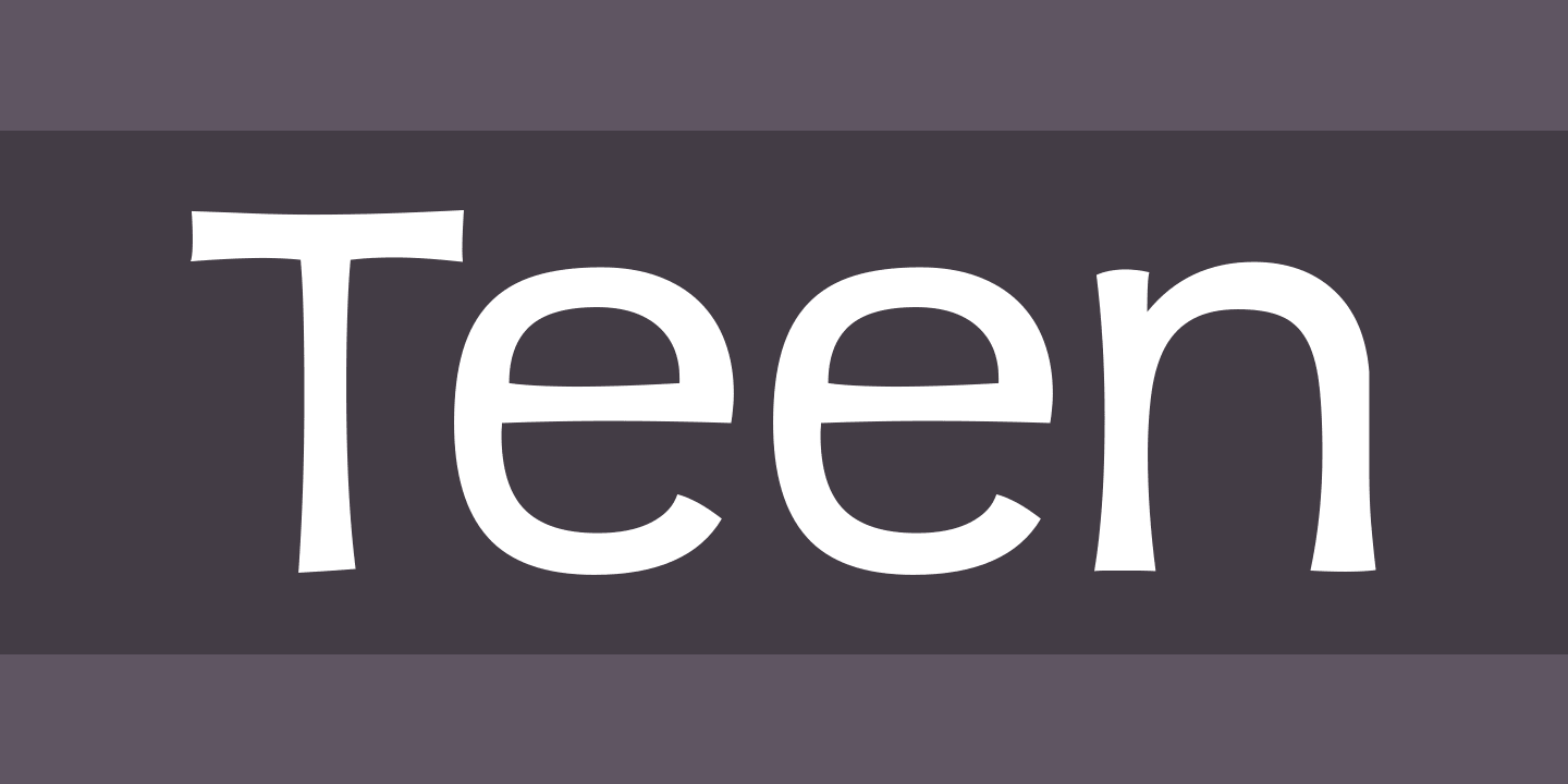 Шрифт Teen